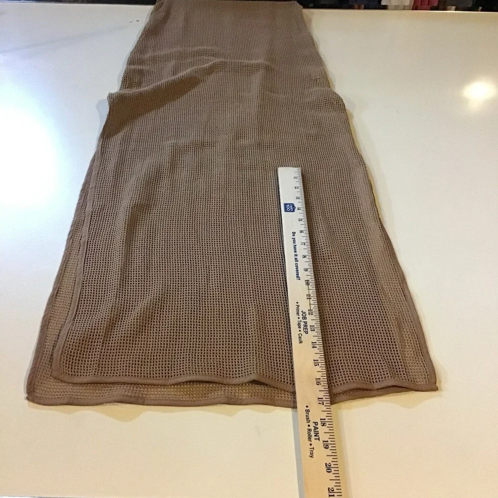 Sndys Paradise Maxi Swim Beach Coverup Nude Brown Crochet Netted Sheer SZ XS NWT